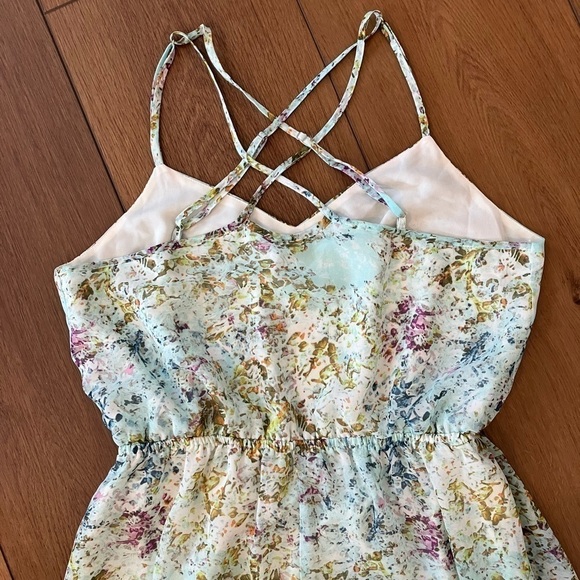 BCBGeneration  Blue Watercolor Floral Maxi Dress - Picture 7 of 10